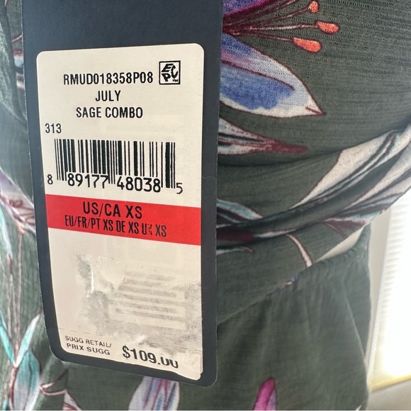 Rachel Roy Olive Green Floral Spaghetti Strap Body Con Dress, XS - Picture 7 of 8